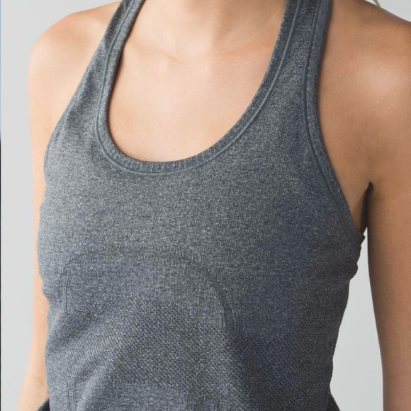Lululemon Swiftly Tech Racerback in Heathered Black Size 4 - Picture 2 of 12